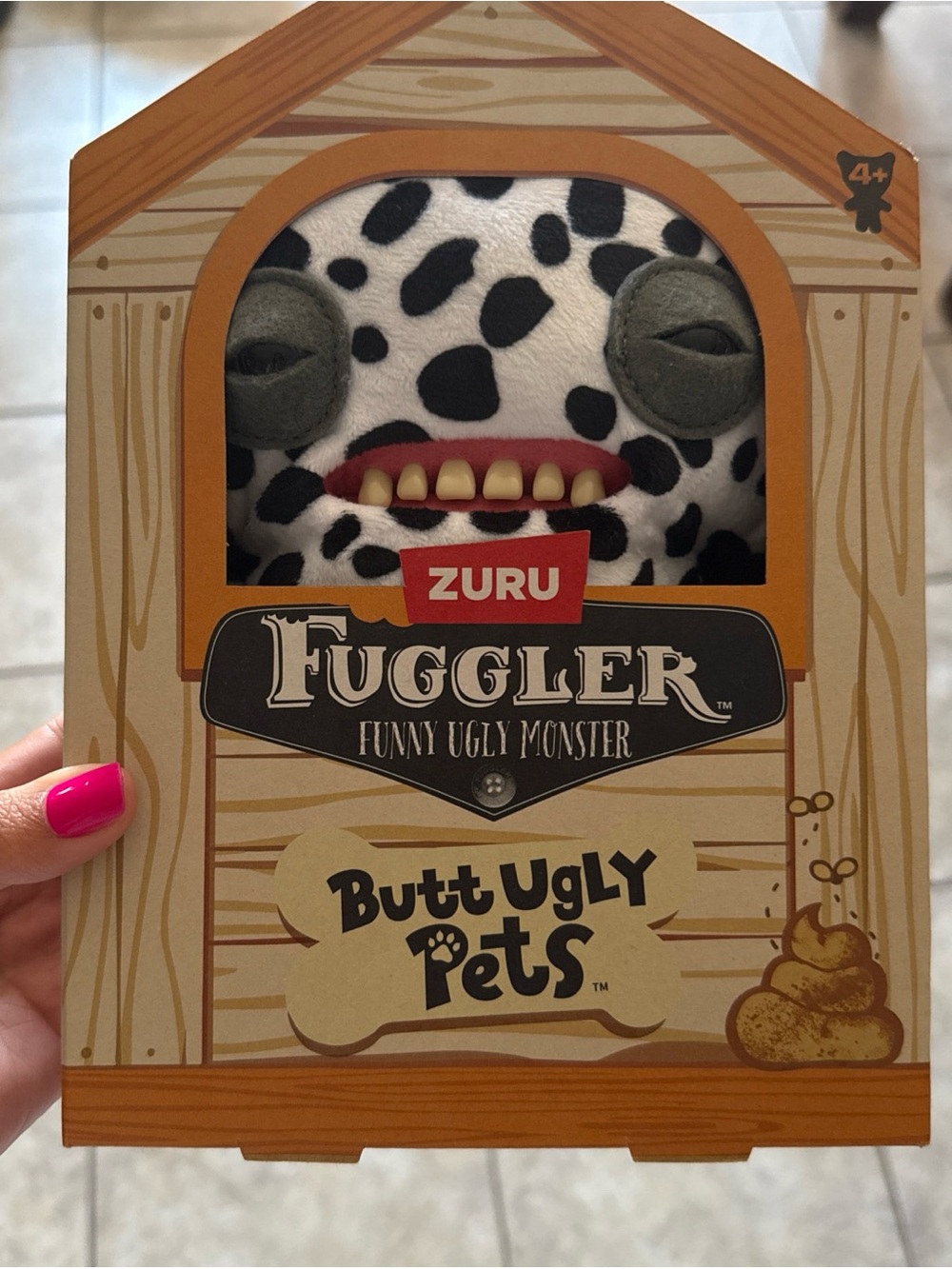 ZURU Fuggler Butt Ugly Pets Dalmatian Plush - Black & White